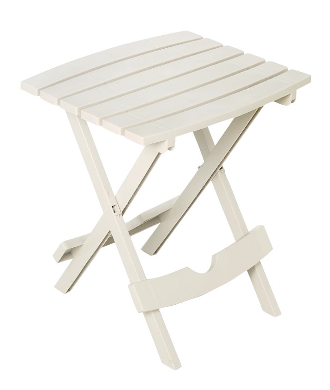 Adams 258423 Adirondack Folding Side Table, White Resin