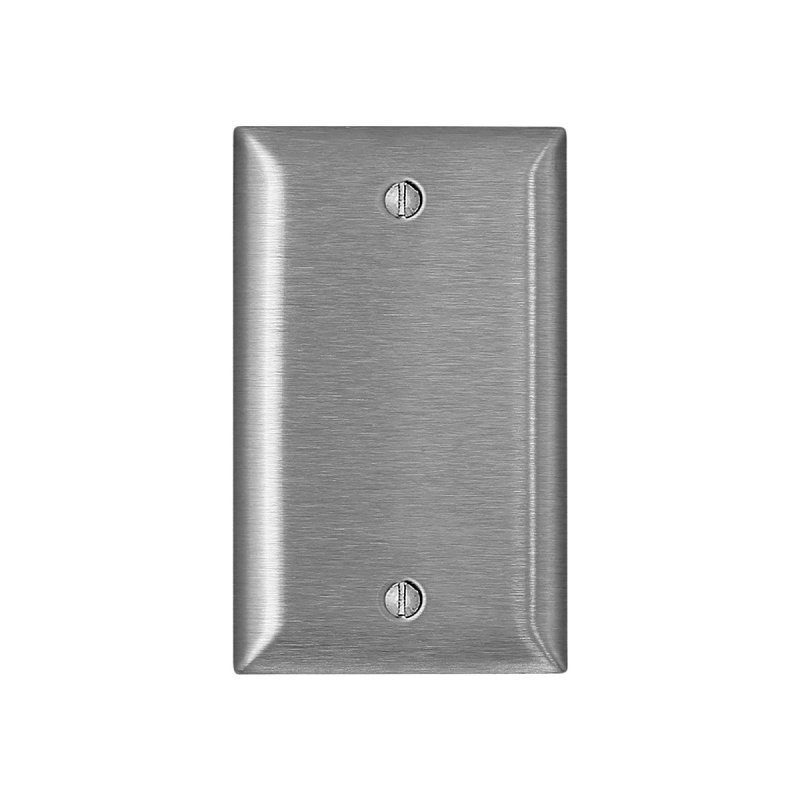 Leviton C SL13 Magnetic Blank Wallplate, 2.79 in L, 4.54 in W, 1.8 in Thick, 1 -Gang, Stainless Steel