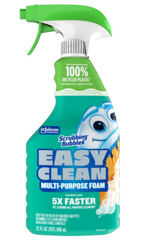 Scrubbing Bubbles Easy Clean 01305 Foam Cleaner, 32 oz Trigger Bottle, Liquid, Citrus, Clear