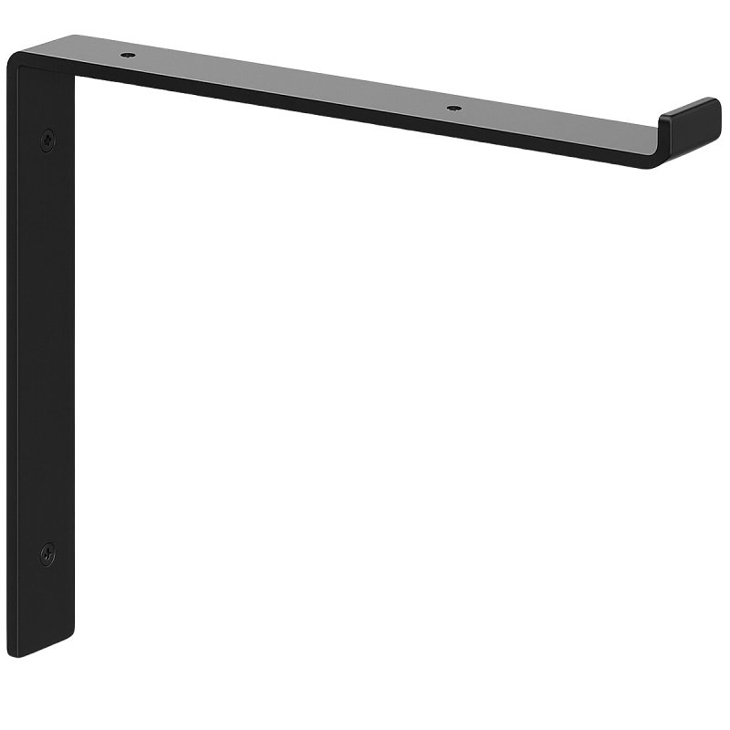 Shelf-Made Silverton 201 RP-201SL-12BK Premium Decorative Shelf Bracket, 75 lb, 12 in L, 10.313 in H, Steel