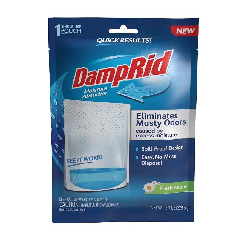 DampRid FG20FS Moisture Absorber, 8.1 oz Bag, Solid