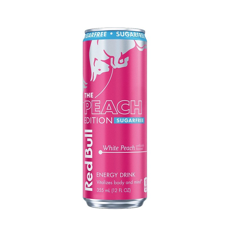 Red Bull 79213 Energy Drink, Liquid, Sugar Free White Peach, 12 fl-oz Can