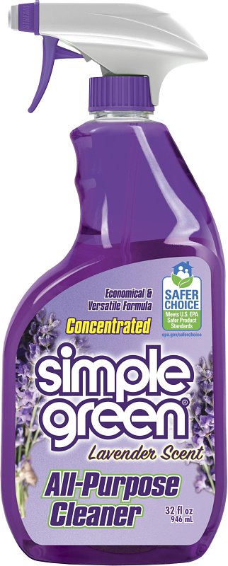 Simple Green 1610001200032 All-Purpose Cleaner, 32 fl-oz Spray Bottle, Liquid, Lavender, Purple