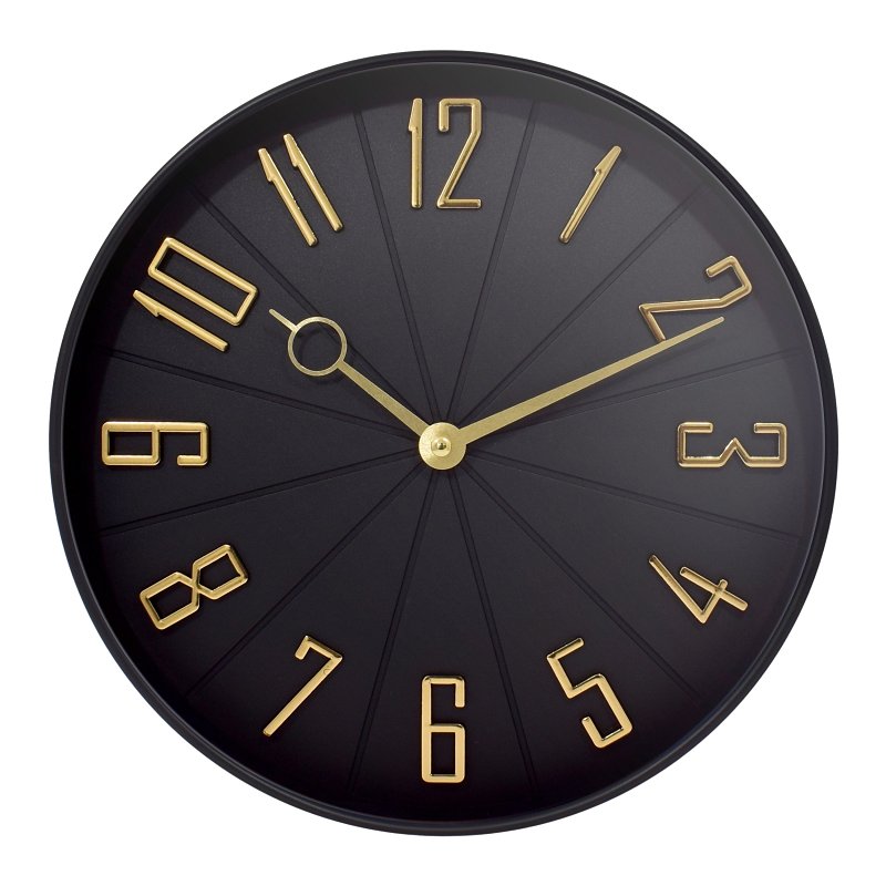 Westclox 32256 Clock, Round, Black Frame
