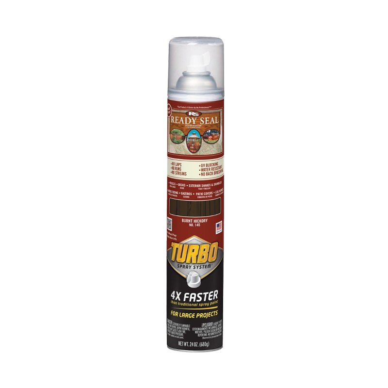 Ready Seal 401754 Stain With Turbo Spray System, Smooth, Dark Walnut, 24 oz, Aerosol Can