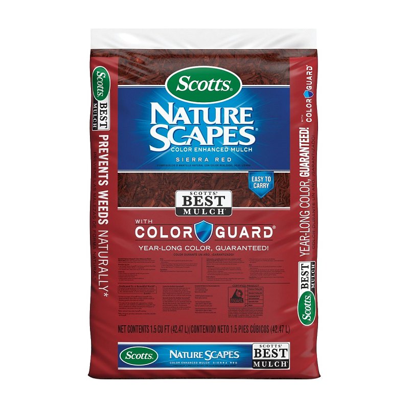 Scotts Nature Scapes 88459444 Color Enhanced Mulch, Red, 1.5 cu-ft Bag