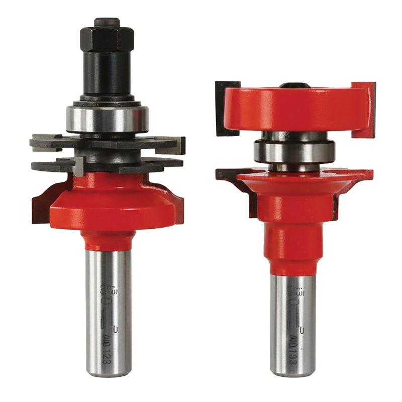 Freud 99-761 Router Bit Set, 3-3/4 in OAL, 1/2 in Dia Shank, Carbide, For: 99-861 Adjustable Rail and Stile Bit