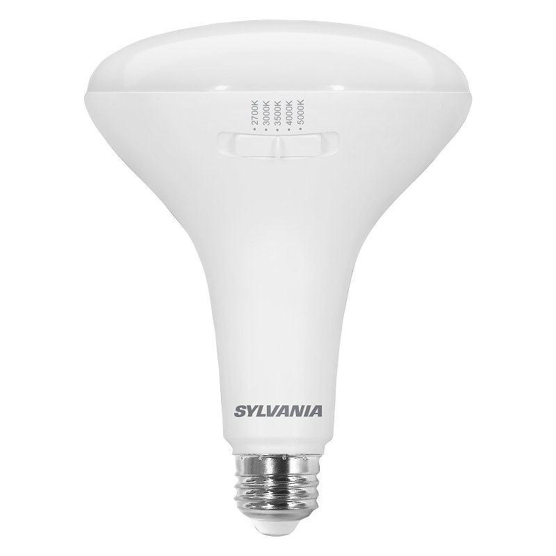 Sylvania TruWave 42108 LED Bulb, 5CCT Selectable, BR40 Lamp, 85 W Equivalent, E26 Medium Lamp Base, Dimmable, Frosted