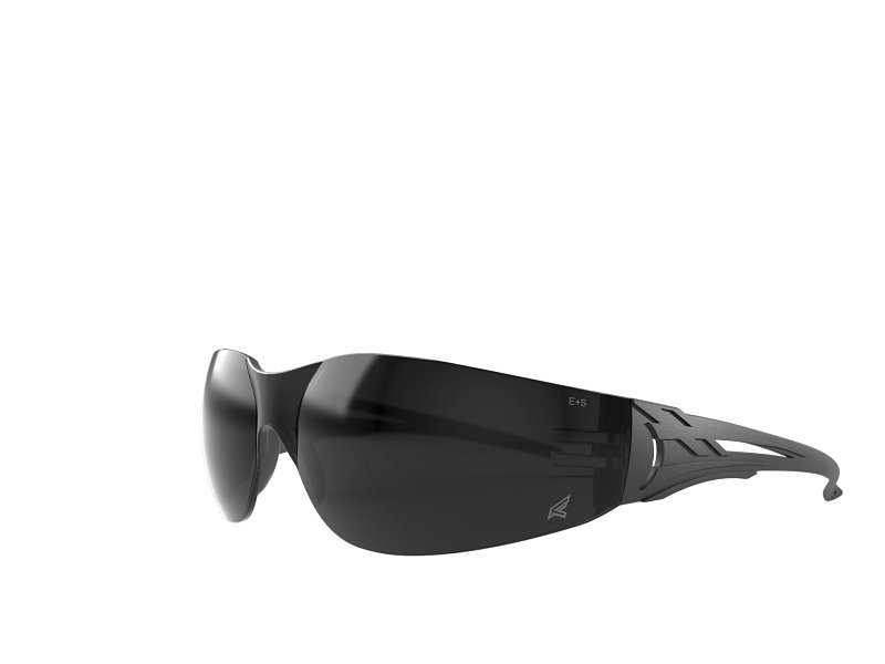 Edge CV116 Safety Glasses, Anti-Scratch Lens, Wraparound Frame, Nylon Frame, Black Frame, UV Protection: Yes