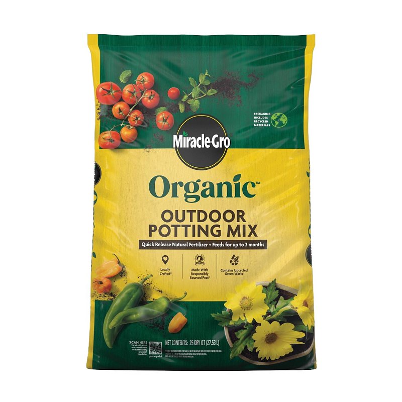 Miracle-Gro 71281430 Potting Mix, 25 qt Bag
