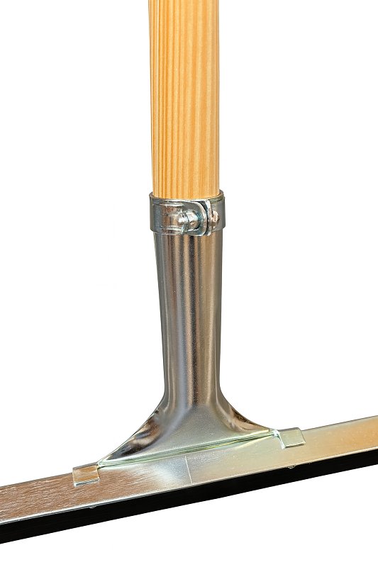 Simple Spaces 93450 Floor Squeegee, 24 in Blade, Curved Blade, Rubber Blade, Hardwood Handle, Black