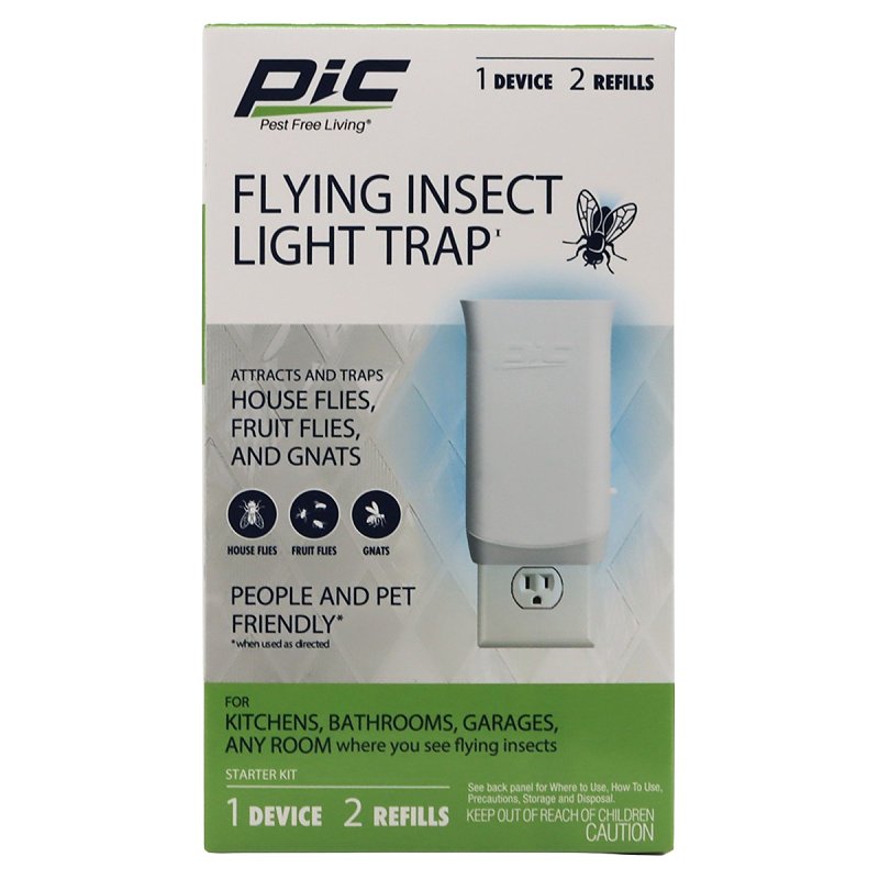 PIC PIC-FIT Plug-In Flying Insect Light Trap, Solid, 4 in W Trap, White