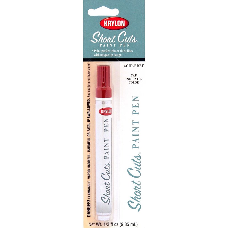Krylon Short Cuts KSCP903 Paint Pen, Chisel Tip, Red Pepper