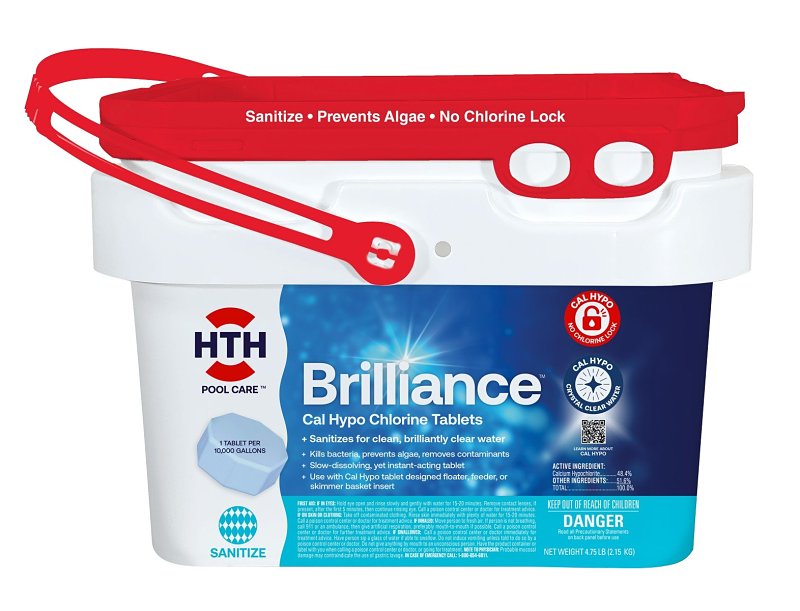 HTH 28008 Brilliance Chlorinating Chemical, 4.75 lb Bucket, Tablet