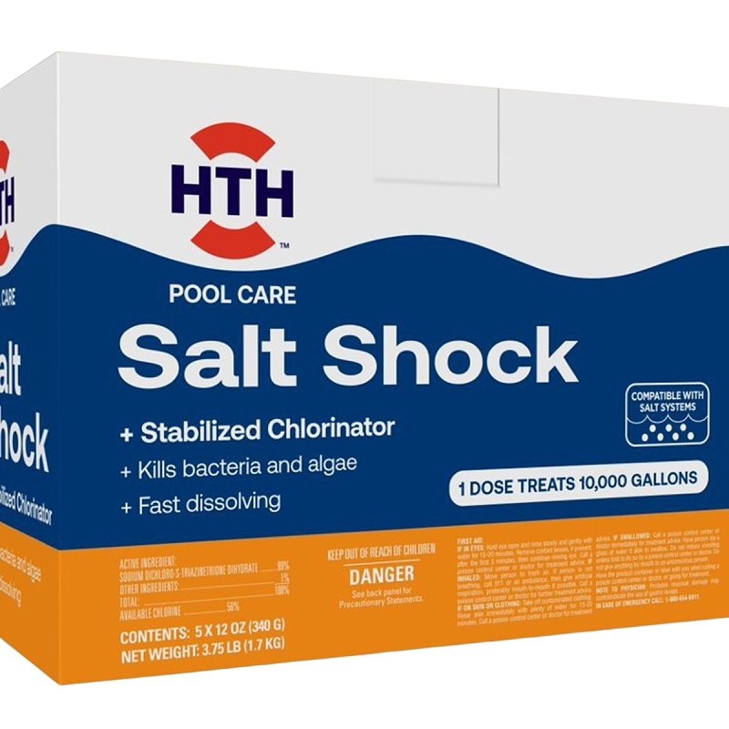 HTH Pool Care 52047 Salt Shock, 12 oz Box, Crystalline, White