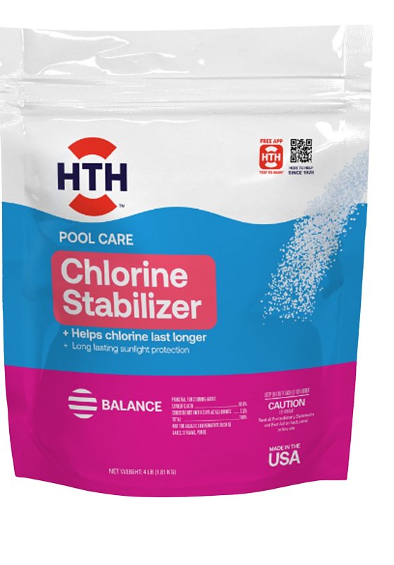HTH 67061 Chlorine Stabilizer, 4 lb, Granular, White