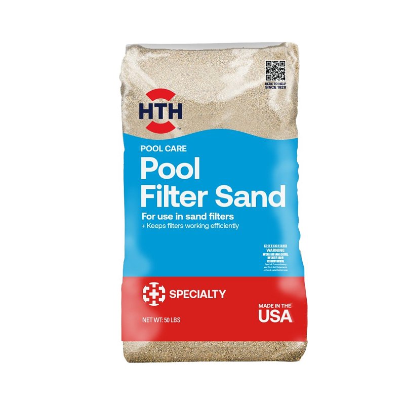 HTH 67120 Pool Filter Sand, Solid, Off-White/Tan, 50 lb Bag