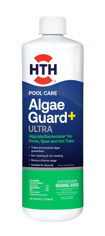 HTH Algae Guard+ Ultra 67244 Algaecide, 1 qt, Blue