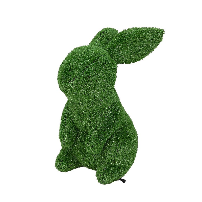 13‑Inch Rabbit Garden Topiary – Lush Synthetic Turf Décor