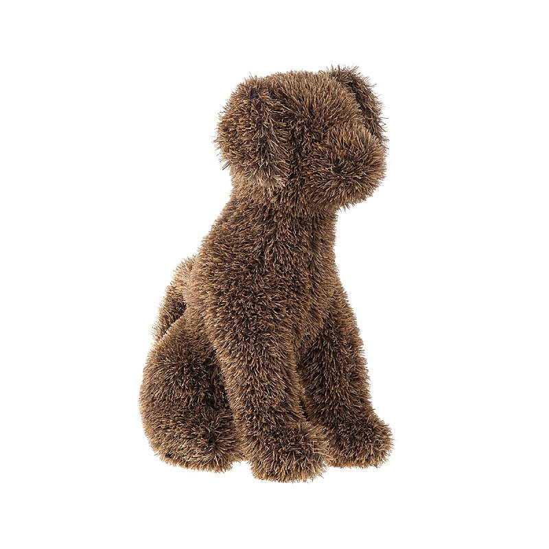 13‑Inch Brown Dog‑Shaped Turf Topiary – Garden Décor Accent