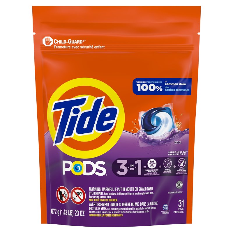Tide PODS 16905772 Laundry Detergent Pack, Liquid, Ocean Mist