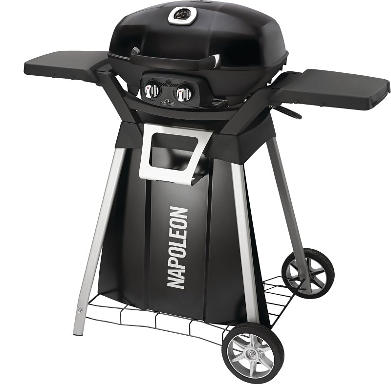 Napoleon TravelQ Series PRO285-STAND Grill Cart, 20-3/4 in OAL, 31-1/4 in OAW, 28 in OAH, Steel/Plastic, Black