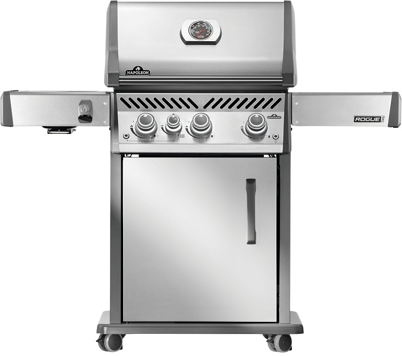 Napoleon Rogue PRO 425 Series RP425SIBPSS-2 Gas Grill with Infrared Side Burner, 42,000 Btu, Propane, 3-Burner