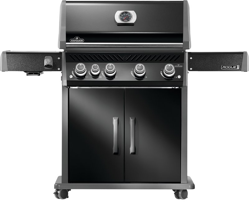 Napoleon Rogue PRO 525 Series RP525SIBNK-2 Gas Grill with Infrared Side Burner, 48,000 Btu, Natural Gas, 4-Burner