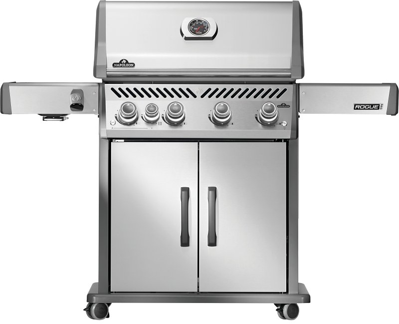 Napoleon Rogue PRO 525 Series RP525SIBPSS-2 Gas Grill with Infrared Side Burner, 48,000 Btu, Propane, 4-Burner