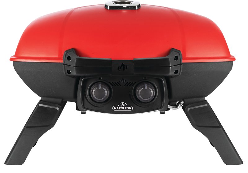 Napoleon TravelQ Series TQ285-RD-1-A Gas Grill with Griddle, 12,000 Btu, Liquid Propane, 2-Burner, Aluminum Body