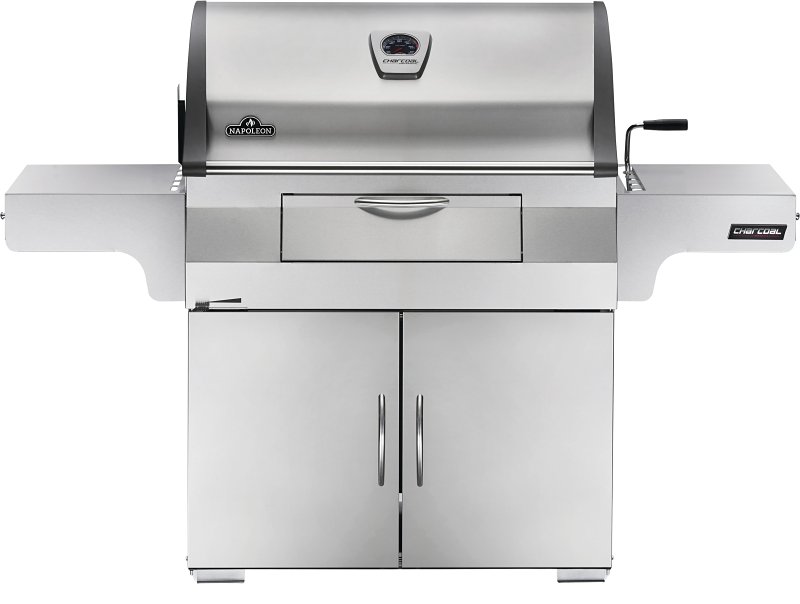 Napoleon Professional 605 PRO605CSS Charcoal Kettle Grill, 850 sq-in Primary Cooking Surface, Stainless Steel