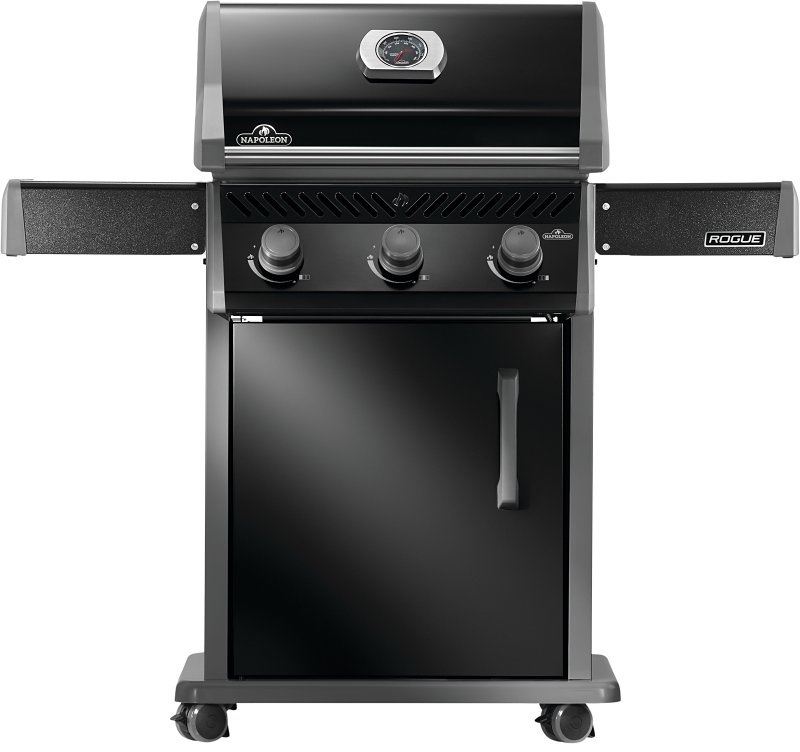 Napoleon Rogue 425 Series R425NK-2 Gas Grill, 42,000 Btu/hr BTU, Natural Gas, 3-Burner, Smoker Included: Yes, Black