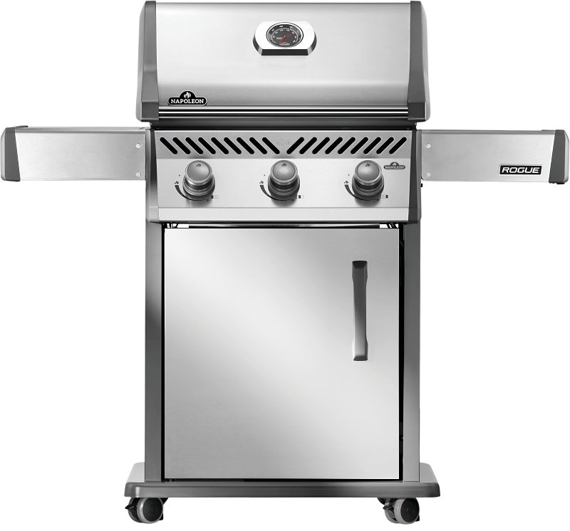 Napoleon Rogue Series R425PSS-2 Gas Grill, 42,000 Btu, Liquid Propane, 3-Burner, 425 sq-in Primary Cooking Surface