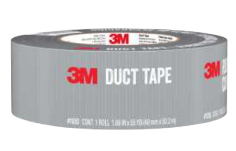 Scotch 1055 Utility Basic Duct Tape, 55 yd L, 1.88 in W, Cloth Backing, Silver