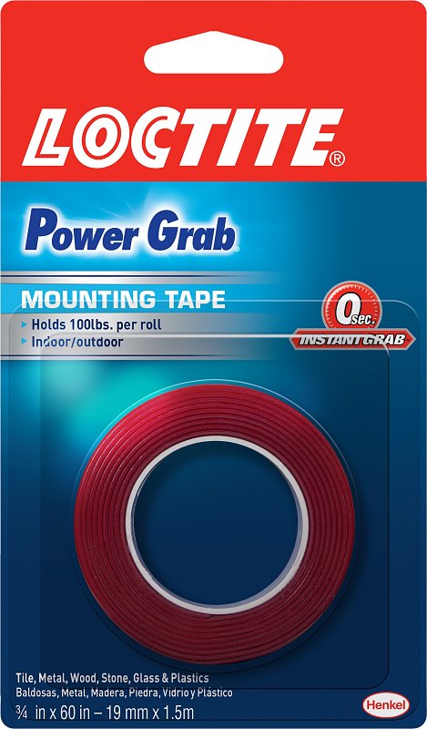 Loctite 1360350 Mounting Tape, 60 in L, 3/4 in W, Clear