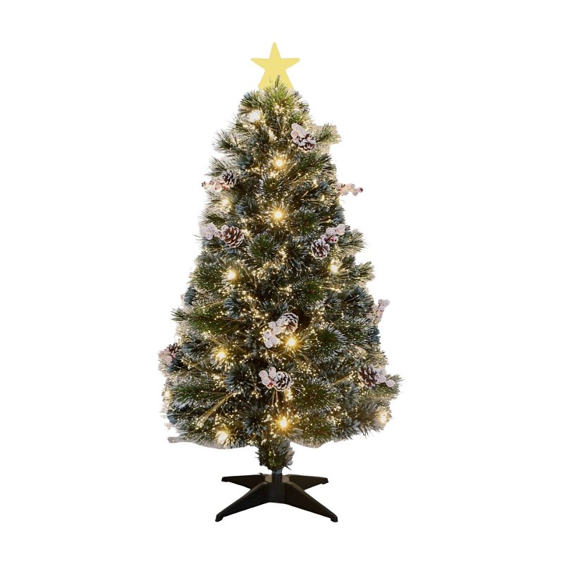 Santas Forest 54950 Frosted Mixed Needle FO Tree, 5 ft H