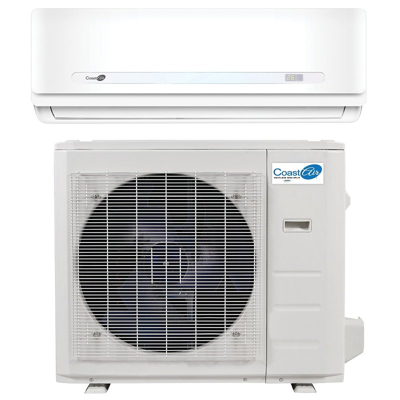 Coast air B-CAD24-1A Mini-Split Heat Pump, 208/230 V, 23,000 Btu/hr Cooling, 25,000 Btu/hr Heating BTU, 22.7 Btu/W SEER