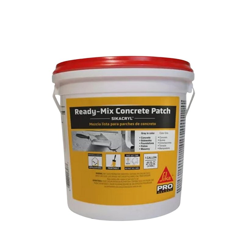 Sikacryl Ready‑Mix Acrylic Concrete Patch – 1‑Gal Gray Repair Compound