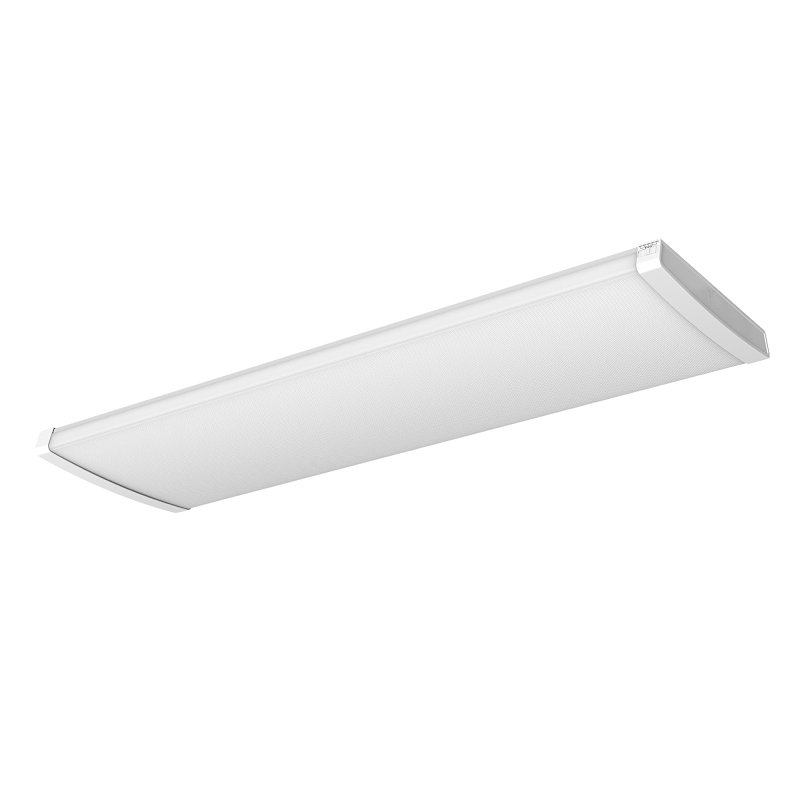 Metalux 65W LED Wide Commercial Wraparound – Matte White Polycarbonate Fixture