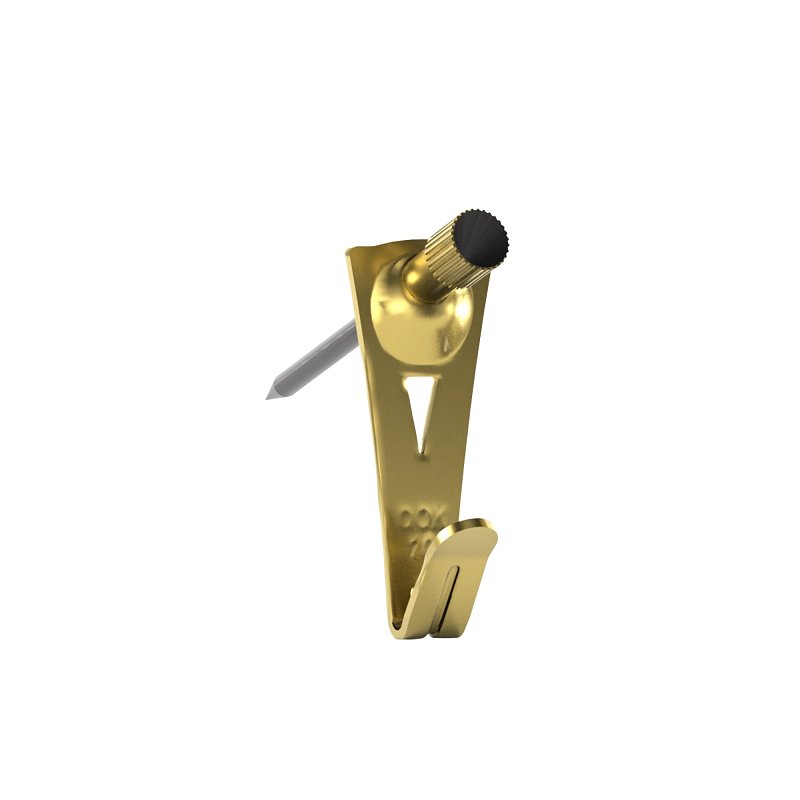 OOK 50023 Picture Hanger, 20 lb, Steel, Brass, Gold, 20/PK