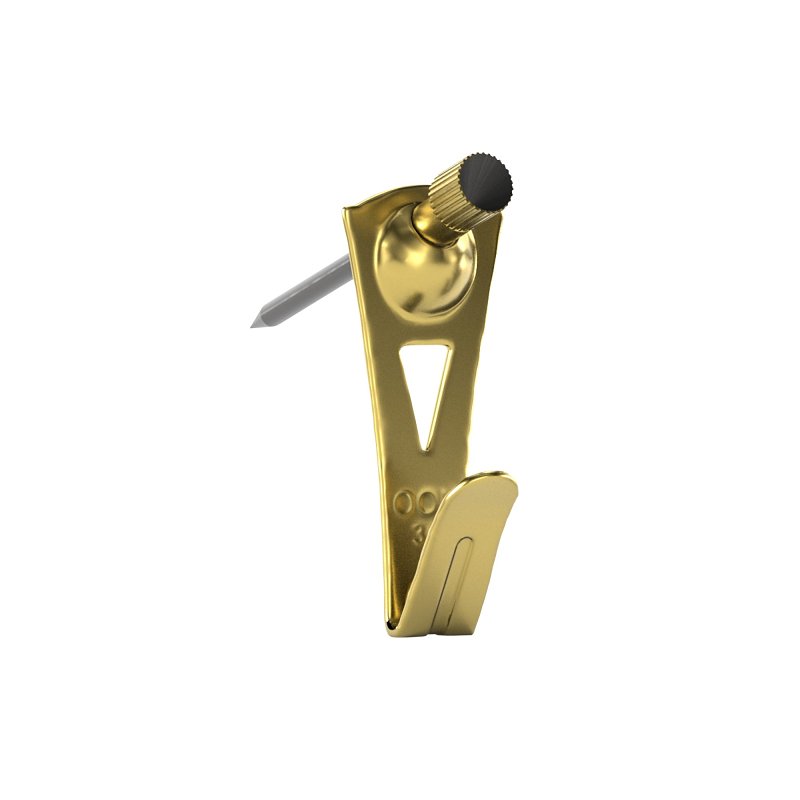 OOK 50024 Picture Hanger, 30 lb, Steel, Brass, Gold, 20/PK