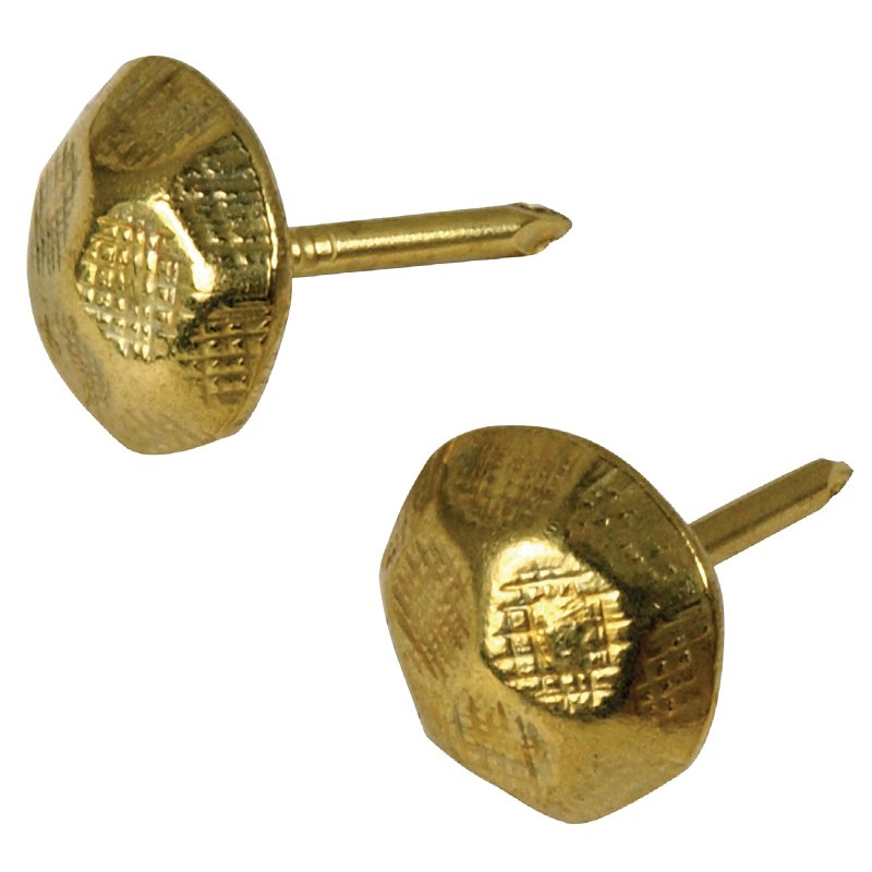 Hillman 122691 Furniture Nail, Brass, Hammered Head