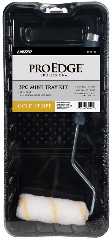 Gold‑Stripe Woven Mini Tray Kit – 4‑Inch Compact Serving Tray