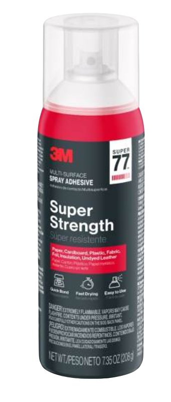 3M 77-07 Multi-Purpose Adhesive, Liquid, Sweet Fruity, Clear, 7 oz Can