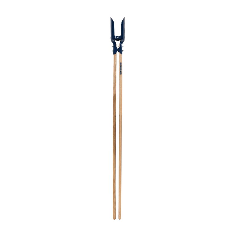Seymour 21208 Post Hole Digger, Triple Riveted Blade, Carbon Steel Blade, Hardwood Handle, Square Cut Handle, 107 in OAL