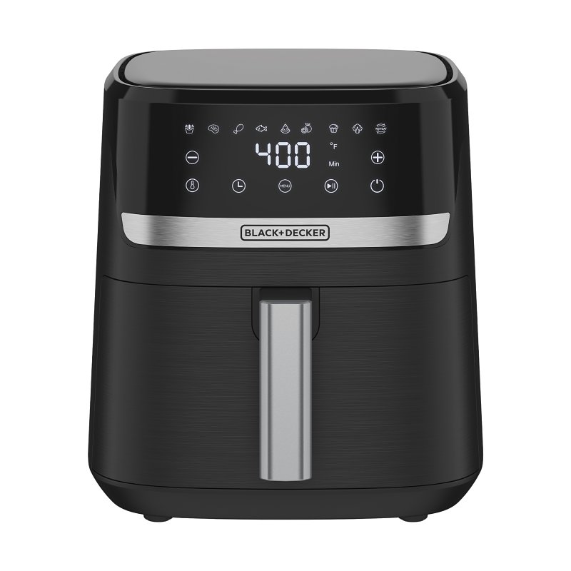 Black+Decker Purifry AFBD Series AFBD42-0BD Air Fryer, 4 qt, 1300 W, 1-Basket, Timer, Touch Control, Black