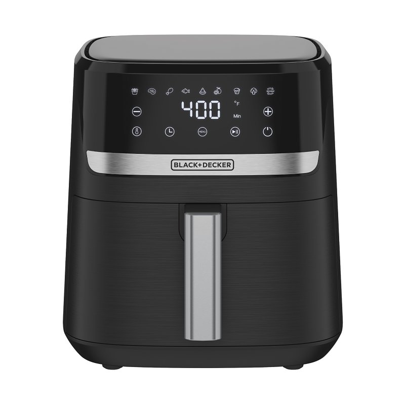 Black+Decker Purifry AFBD Series AFBD62-0BD Air Fryer, 6 qt, 1500 W, 1-Basket, Timer, Touch Control, Black