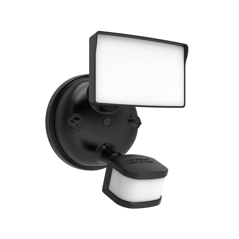 Halo SEC Series SEC1HSHWMBLK 12W LED Security Floodlight – 1515 Lumen Polycarbonate Fixture