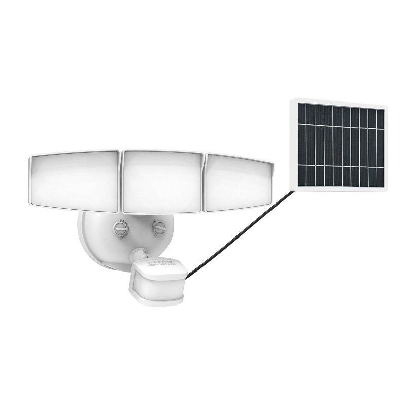 Halo SEC3HSSOLMWH 15W Solar Security Floodlight – 1821 Lumens, Polycarbonate Construction