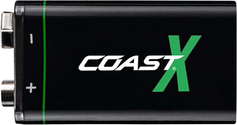 Coast ZX9V 9V 560 mAh USB‑C Rechargeable Lithium‑Ion Battery – Sustainable Long‑Life Power